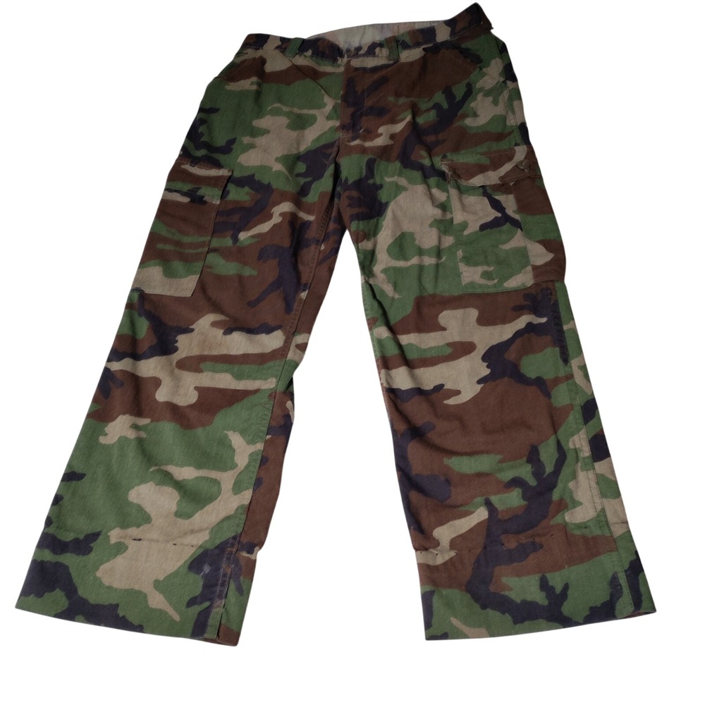 Vintage Saftbak Camo Pants Mens 34x27 Camo Hunting Cargo Pockets
